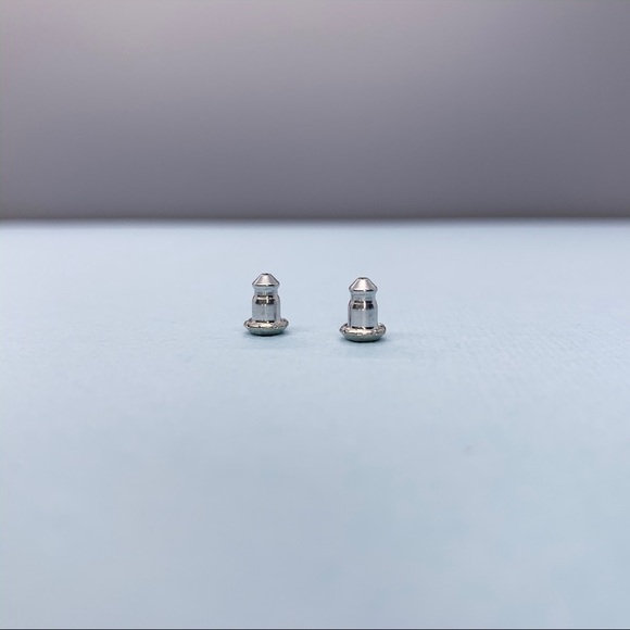 NEW Titanium Posts | Stone White Dot Studs - Picture 6 of 7